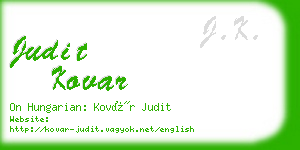 judit kovar business card